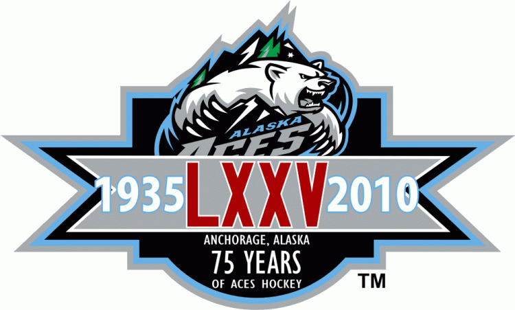 alaska aces 2009 anniversary logo iron on heat transfer